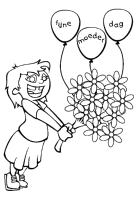 A coloring page of mothers day
